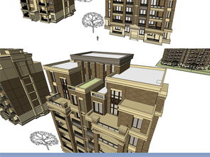 多層住宅歐式小區(qū)全景SU模型設(shè)計(jì)圖 從庫(kù)藏資源到BIM技術(shù)開(kāi)發(fā)應(yīng)用